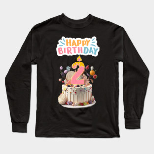 Happy Birthday 2th Long Sleeve T-Shirt