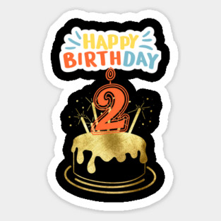 Happy Birthday 2th Sticker