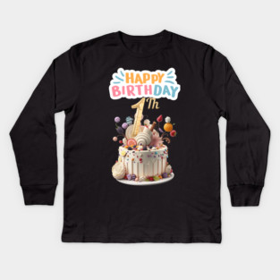 Happy Birthday 1th Kids Long Sleeve T-Shirt