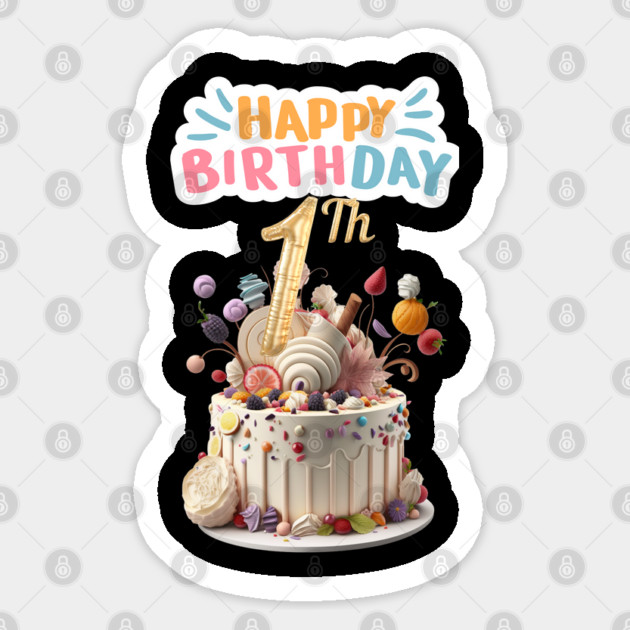 Happy Birthday 1th Sticker by BlackMeme94
