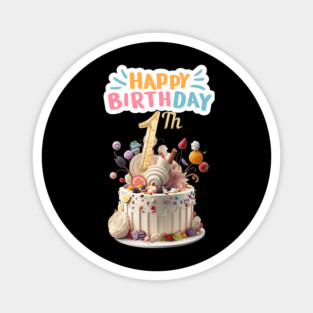 Happy Birthday 1th Magnet