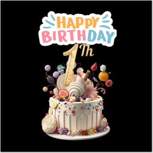 Happy Birthday 1th Posters and Art