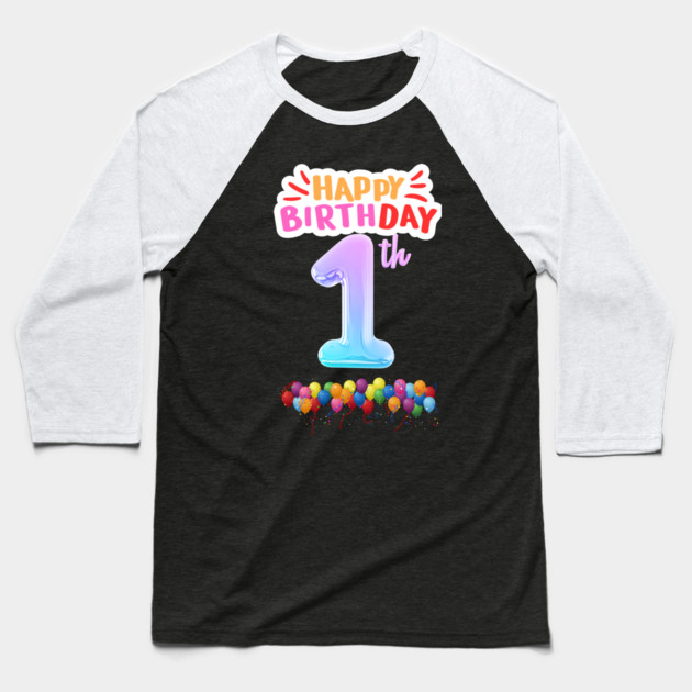 Happy Birthday 1th Baseball T-Shirt by BlackMeme94