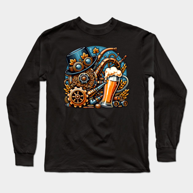 Steampunk Oktoberfest Long Sleeve T-Shirt by HolidayBug