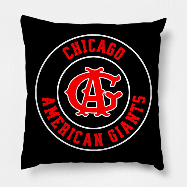 The Chicago American Giants Circle Logo Negro League Baseball Pillow by UrbanLifeApparel