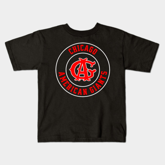 The Chicago American Giants Circle Logo Negro League Baseball Kids T-Shirt by UrbanLifeApparel