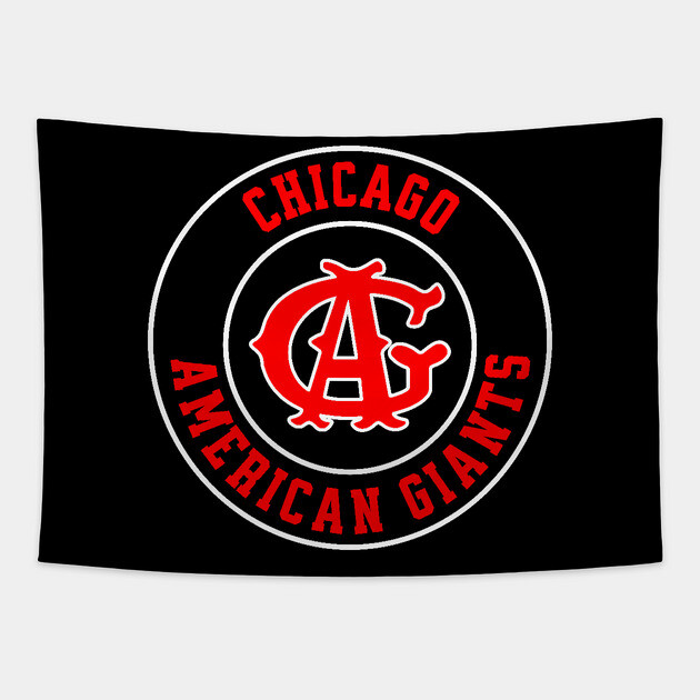 The Chicago American Giants Circle Logo Negro League Baseball Tapestry by UrbanLifeApparel