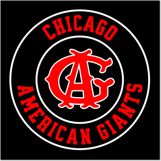 The Chicago American Giants Circle Logo Negro League Baseball Wall Art by UrbanLifeApparel