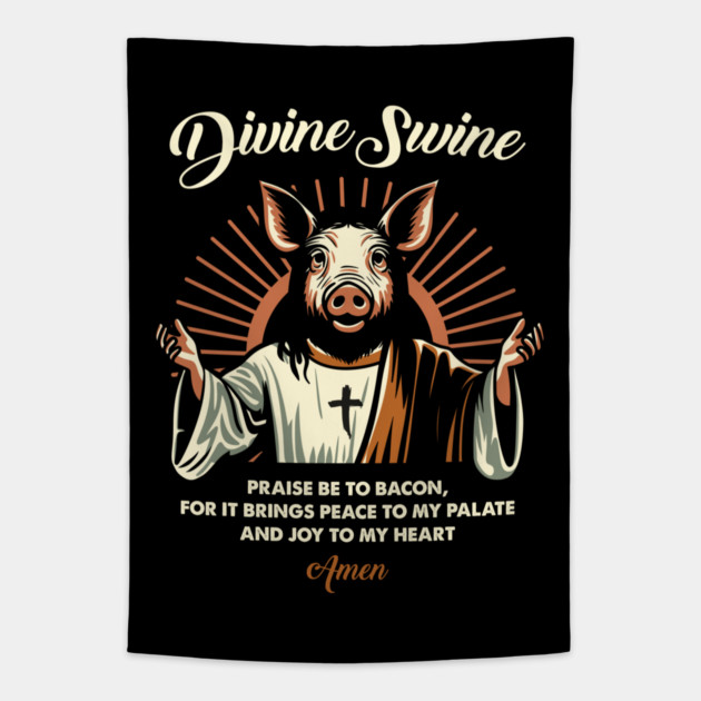 DIVINE SWINE Tapestry by artslaves