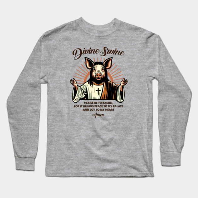 DIVINE SWINE Long Sleeve T-Shirt by artslaves