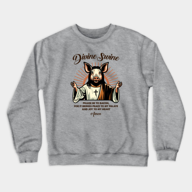 DIVINE SWINE Crewneck Sweatshirt by artslaves