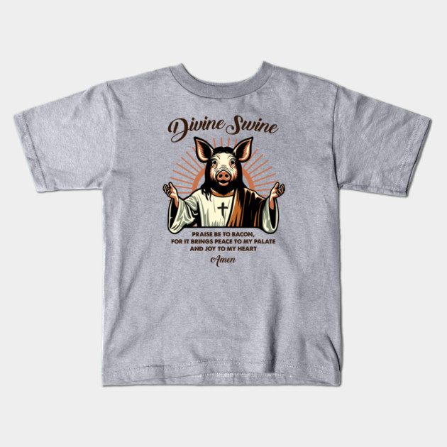 DIVINE SWINE Kids T-Shirt by artslaves
