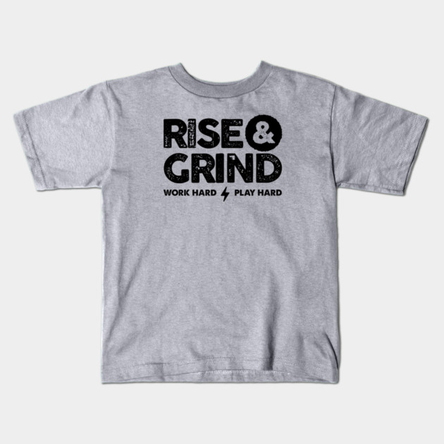 RISE AND GRIND Kids T-Shirt by artslaves