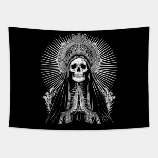 Santa Muerte, Day of the Dead, La Catrina Mexican Folklore, Gothic, Horror Tapestry