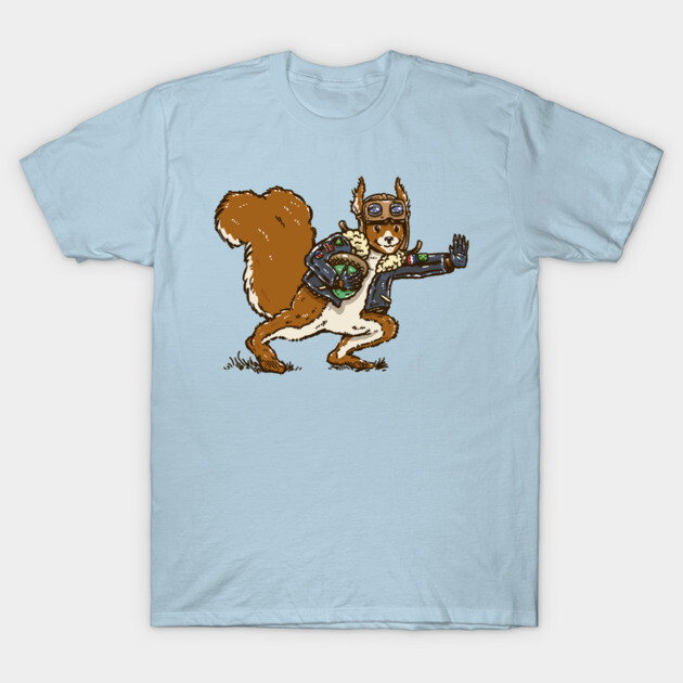 Squirrel with an acorn T-Shirt by nickv47