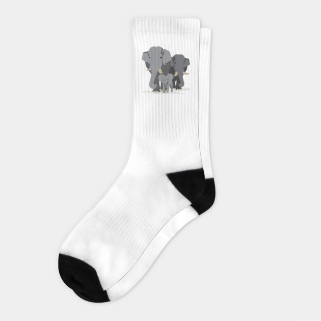 Elephant Family Socks by DickinsonDesign