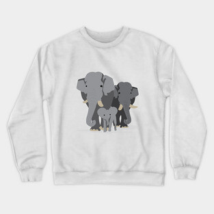 Elephant Family Crewneck Sweatshirt
