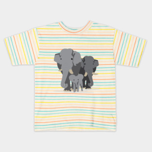 Elephant Family Kids T-Shirt