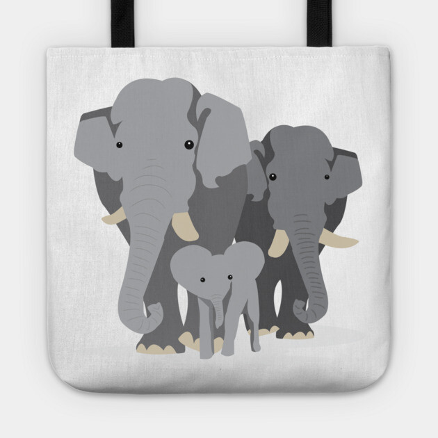 Elephant Family Tote by DickinsonDesign