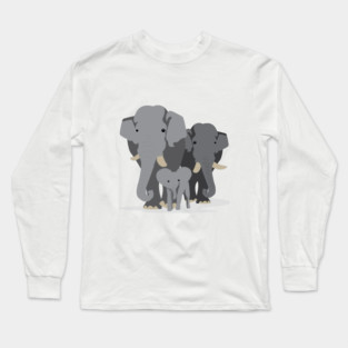 Elephant Family Long Sleeve T-Shirt
