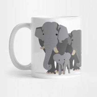 Elephant Family Mug