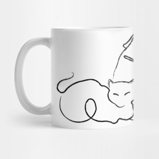 Cat and Dog Simple Mug