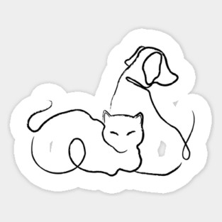 Cat and Dog Simple Sticker