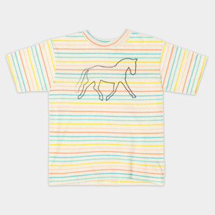 Dressage Line Art Kids T-Shirt