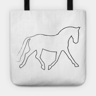 Dressage Line Art Tote