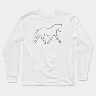 Dressage Line Art Long Sleeve T-Shirt