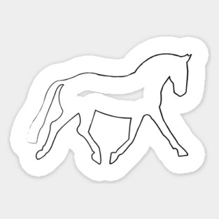 Dressage Line Art Sticker