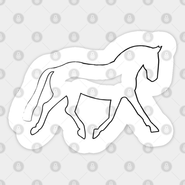 Dressage Line Art Sticker by DickinsonDesign