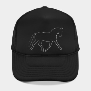 Dressage Horse Simple Line Brushed Hat