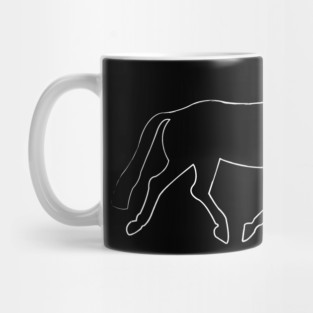 Dressage Horse Simple Line Brushed Mug