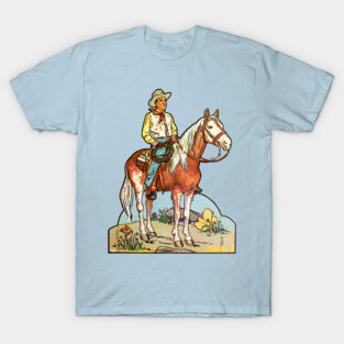 Vintage 70s Style Cowboy Illustration T-Shirt