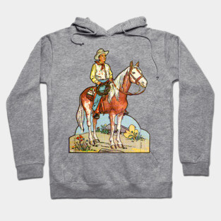 Vintage 70s Style Cowboy Illustration Hoodie