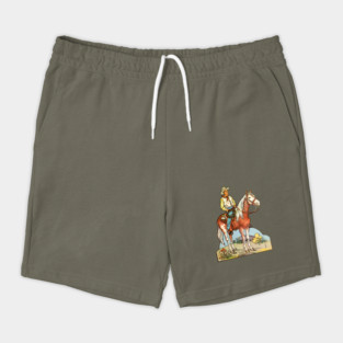 Vintage 70s Style Cowboy Illustration Shorts