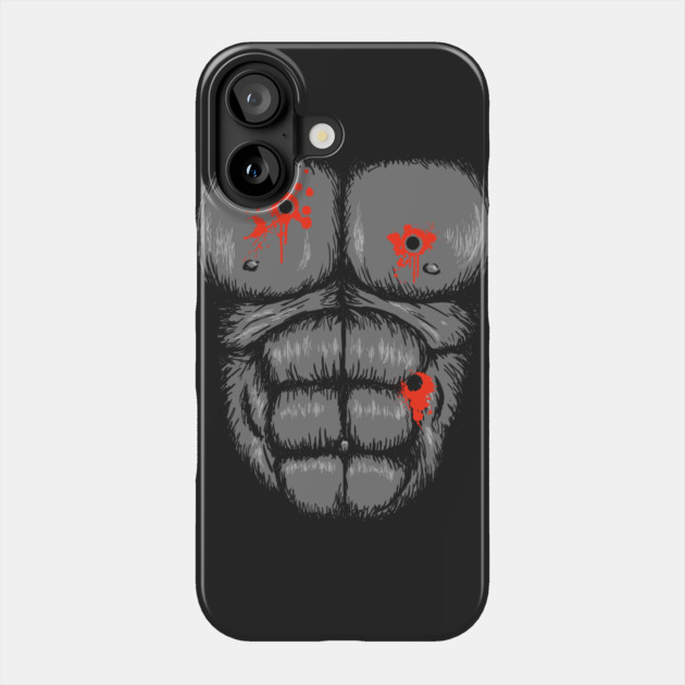 Harambe Halloween Costume T-Shirt - Gunshot Gorilla Chest Tee Phone Case by dumbshirts