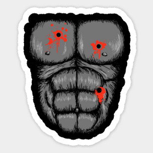 Harambe Halloween Costume T-Shirt - Gunshot Gorilla Chest Tee Magnet