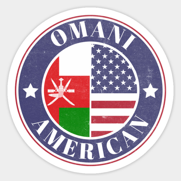 Proud Omani-American Badge - Oman Flag Magnet by Yesteeyear