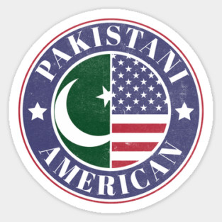 Proud Pakistani-American Badge - Pakistan Flag Sticker