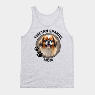 Tibetan Spaniel Mom Dog Breed Lover Portrait Tank Top