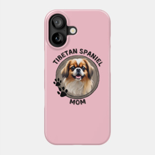 Tibetan Spaniel Mom Dog Breed Lover Portrait Phone Case