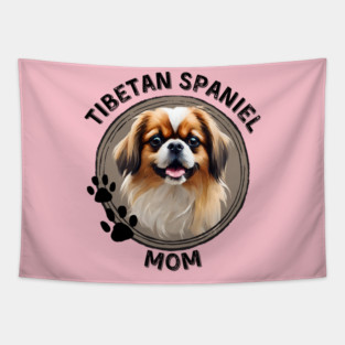 Tibetan Spaniel Mom Dog Breed Lover Portrait Tapestry