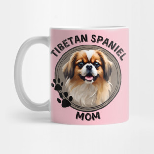 Tibetan Spaniel Mom Dog Breed Lover Portrait Mug