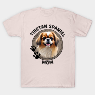 Tibetan Spaniel Mom Dog Breed Lover Portrait T-Shirt