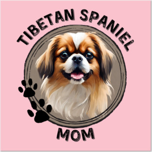 Tibetan Spaniel Mom Dog Breed Lover Portrait Posters and Art