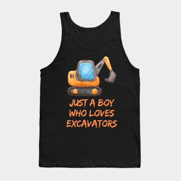 Just a boy who loves excavators Tank Top by BlackMeme94