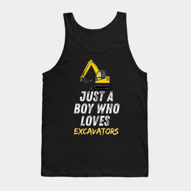 Just a boy who loves excavators Tank Top by BlackMeme94