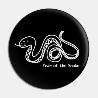 Year of the Snake White Line Pin